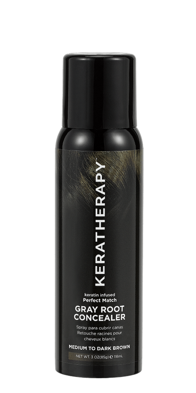 Keratin Infused Perfect Match Gray Root Concealer Med/Dark Brown-HAIR PRODUCTS-Hairsense