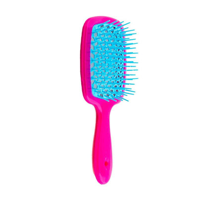 Super Brush - Fuchsia Brush With Turquoise Pins-Hairsense
