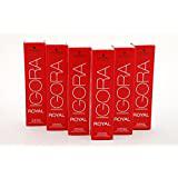 IGORA ROYAL Permanent Hair Color 3-68 Dark Brown Chocolate Red   pack of 6