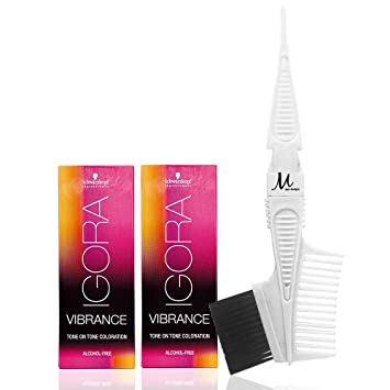 Igora Vibrance  2 colors of your choice with Tint Brush/Comb (Bundle 3 items)