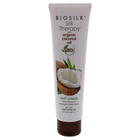 Silk Therapy with Organic Coconut Oil Curl Cream by Biosilk for Unisex - 5 oz Cream