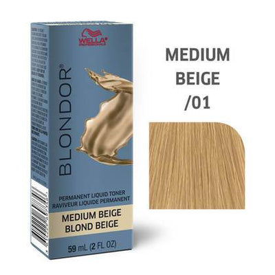 Blondor Permanent Liquid Toner - Medium Beige-Hairsense