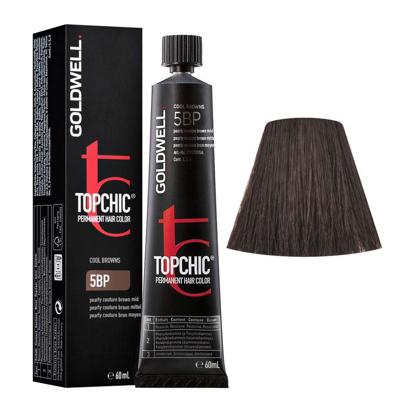 Topchic Hair Color 5BP Pearly couture brown mid.