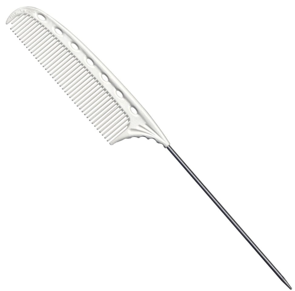 White Mini Pin Tail Comb 180mm-Hairsense