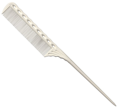 White Super Tint Rat Tail Comb 215mm-Hairsense