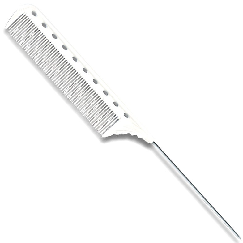 Extra Long Tail Comb Standard Teeth White-Hairsense