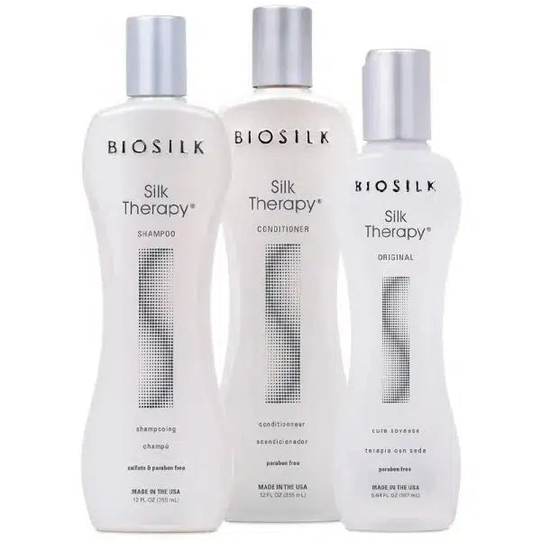 Cure Shampoo + Conditioner + Silky Cure Silk Therapy Biosilk