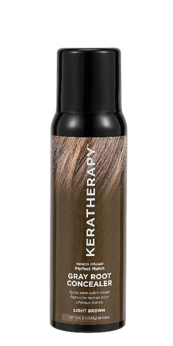 Keratin Infused Perfect Match Gray Root Concealer Light Brown-HAIR PRODUCTS-Hairsense