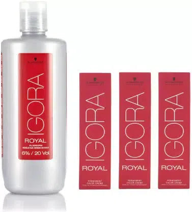 Igora Royal  color  E-1 (3 tube) + Igora Oil Developer 6% 20 Volume