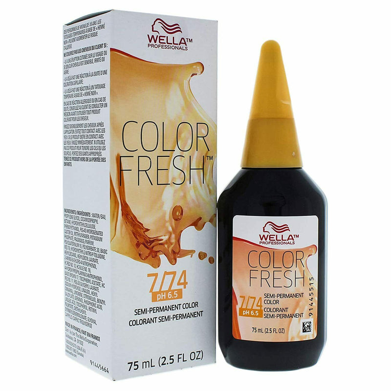 Color Fresh Warm 7/74 Medium Blonde/Brown Red Hair Color-Hairsense