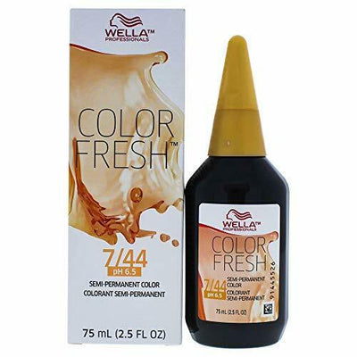 Color Fresh Warm 7/44 Medium Blonde/Intense Red Hair Color-Hairsense