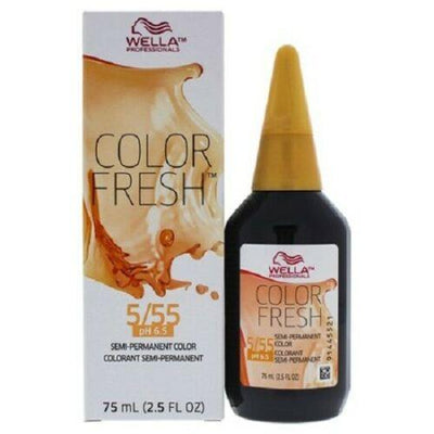 Color Fresh Cool 5/55 Light Brown/Intense Red Violet Hair Color-Hairsense