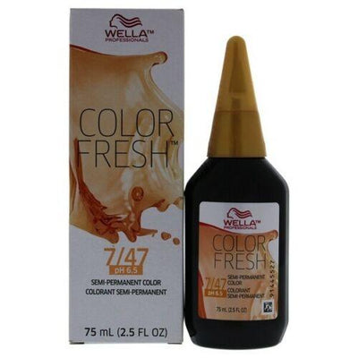 Color Fresh Warm 7/47 Medium Blonde/Red Brown Hair Color-Hairsense